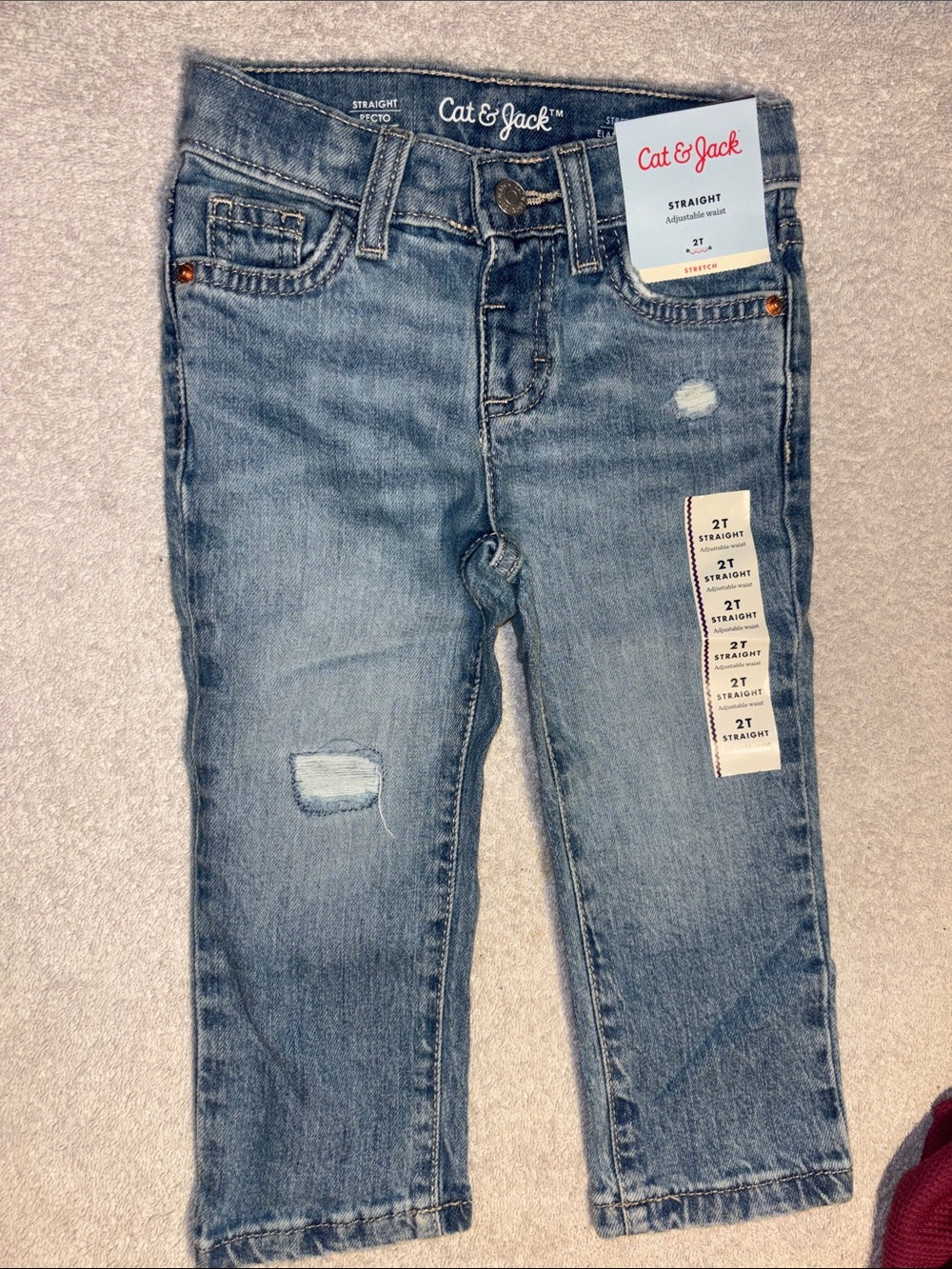 Cat & Jack Toddler Jeans in Light Blue with Distressed Details
